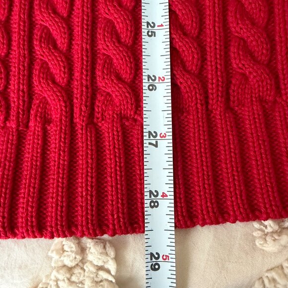 Lauren Ralph Lauren Crest Red Cable Knit Crest Sweater | Women’s 3X - Picture 3 of 5